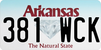 AR license plate 381WCK
