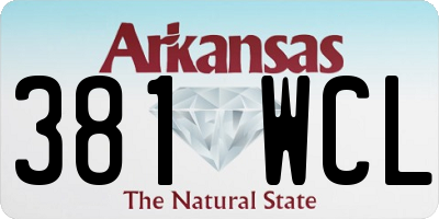 AR license plate 381WCL