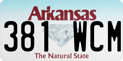 AR license plate 381WCM