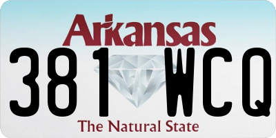 AR license plate 381WCQ