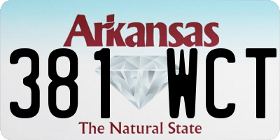 AR license plate 381WCT