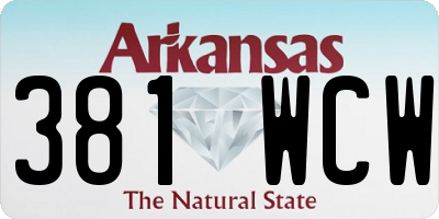 AR license plate 381WCW