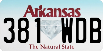 AR license plate 381WDB