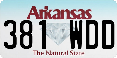 AR license plate 381WDD