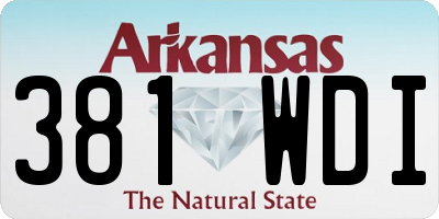 AR license plate 381WDI