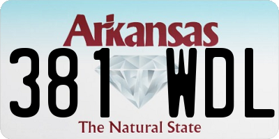 AR license plate 381WDL
