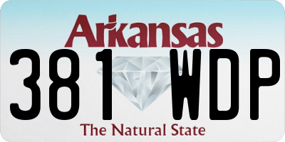 AR license plate 381WDP