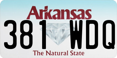 AR license plate 381WDQ
