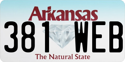 AR license plate 381WEB