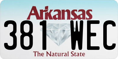 AR license plate 381WEC