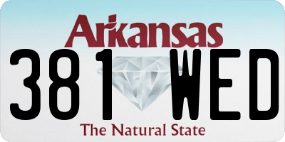 AR license plate 381WED