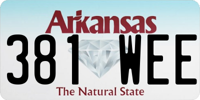 AR license plate 381WEE