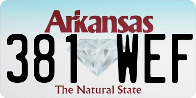 AR license plate 381WEF