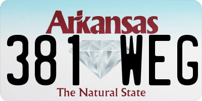 AR license plate 381WEG