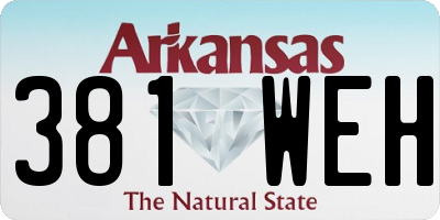 AR license plate 381WEH