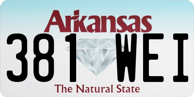 AR license plate 381WEI