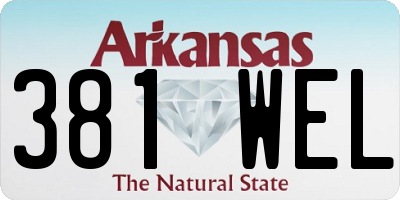AR license plate 381WEL