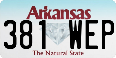AR license plate 381WEP