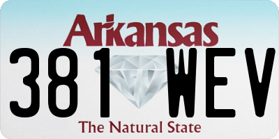 AR license plate 381WEV