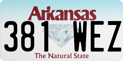AR license plate 381WEZ
