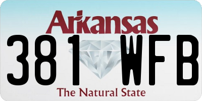 AR license plate 381WFB