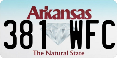 AR license plate 381WFC