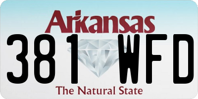 AR license plate 381WFD