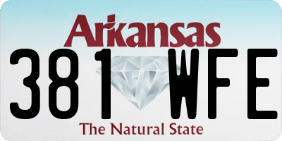 AR license plate 381WFE