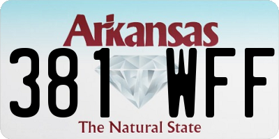 AR license plate 381WFF