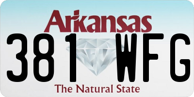 AR license plate 381WFG
