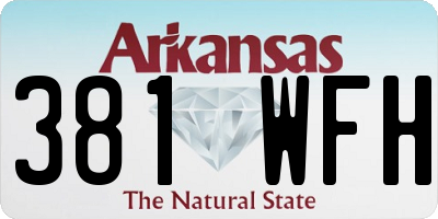 AR license plate 381WFH