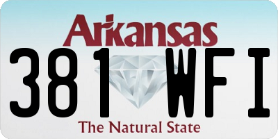AR license plate 381WFI