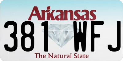 AR license plate 381WFJ