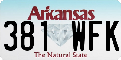 AR license plate 381WFK
