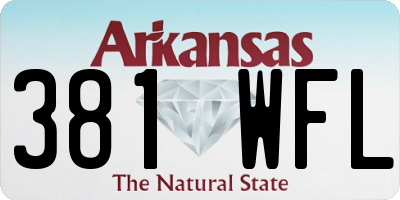 AR license plate 381WFL