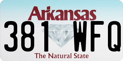 AR license plate 381WFQ
