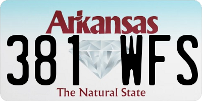 AR license plate 381WFS