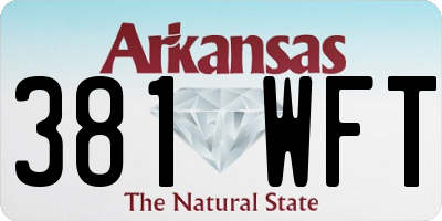 AR license plate 381WFT
