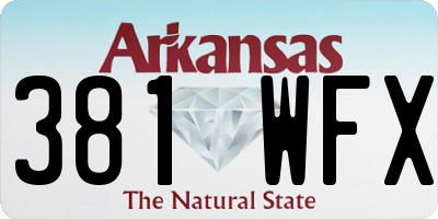 AR license plate 381WFX