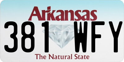 AR license plate 381WFY
