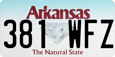 AR license plate 381WFZ