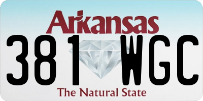 AR license plate 381WGC