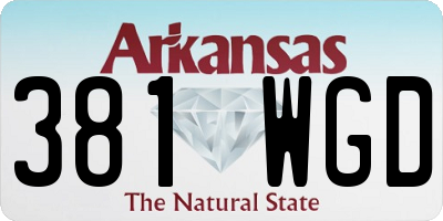 AR license plate 381WGD