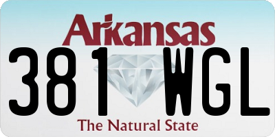 AR license plate 381WGL