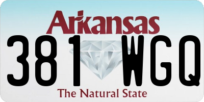 AR license plate 381WGQ