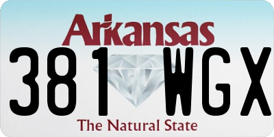 AR license plate 381WGX