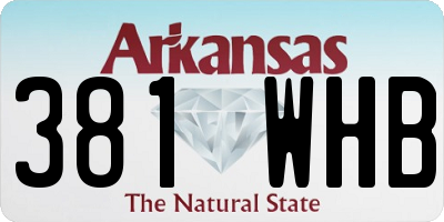 AR license plate 381WHB