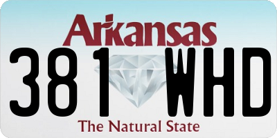 AR license plate 381WHD