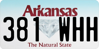 AR license plate 381WHH