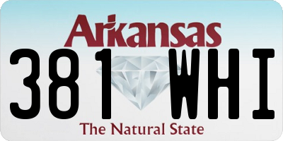 AR license plate 381WHI